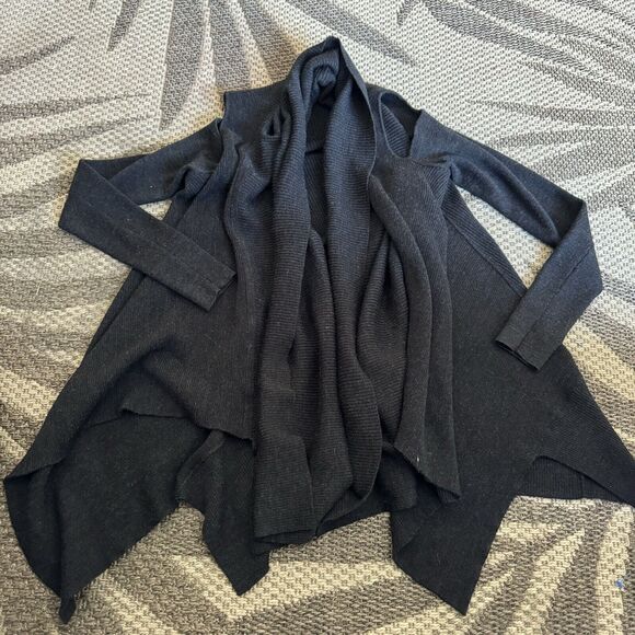 All Saints 100% Merino Wool Drina Wrap Cardigan Sweater in‎ Black, size XS - Picture 1 of 8
